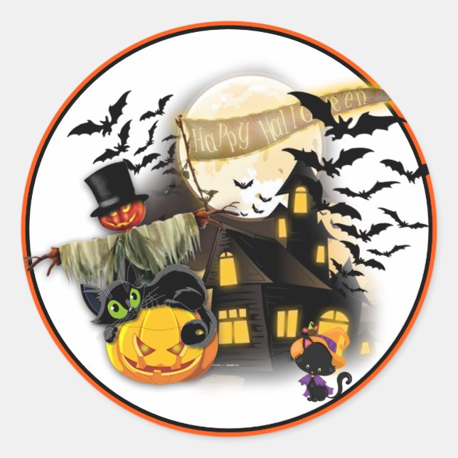 Everything Halloween Stickers Set of 20 Round (Front)