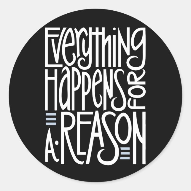 Everything Happens Black Sticker (Front)