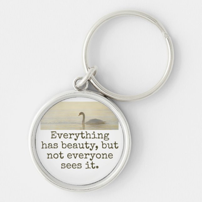 Everything Has Beauty - Beauty Quote  Key Ring (Front)