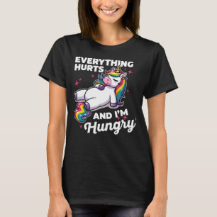 Everything Hurts Funny Gym Unicorn T-Shirt