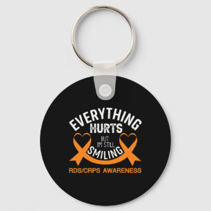 Everything Hurts I'm Still Smiling - Rsd Crps Awar Key Ring