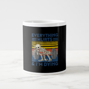 Everything Hurts Weightlifting Ness Gym Gift Large Coffee Mug