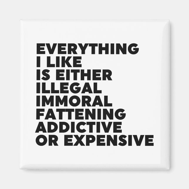 Everything I Like Magnet (Front)