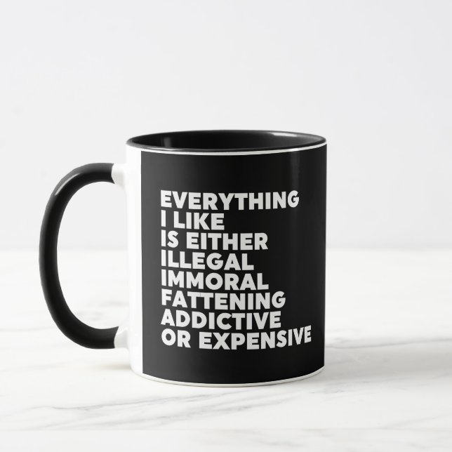 Everything I Like Mug (Left)