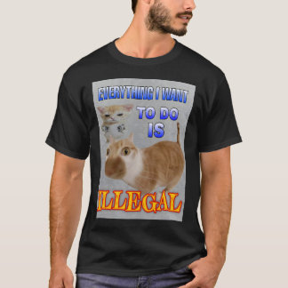 Everything I want to do is illegal cat meme T-Shirt