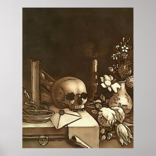 Everything In Vanity Black Outline Art  Poster