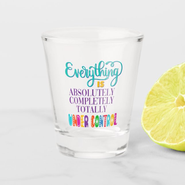 Everything Is Absolutely Completely Under Control Shot Glass (Front)