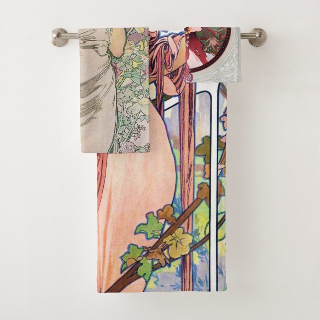 Everything is Alphonse Mucha Bath Towel Set (Insitu)