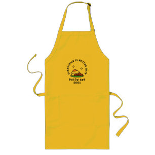 Everything is better with bacon and eggs    long apron