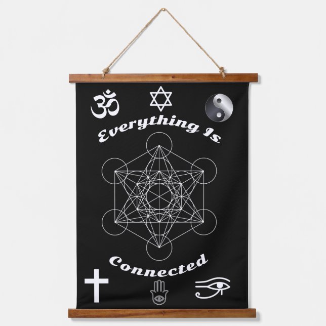 Everything Is Connected Wood Topped Wall Tapestry (Front)