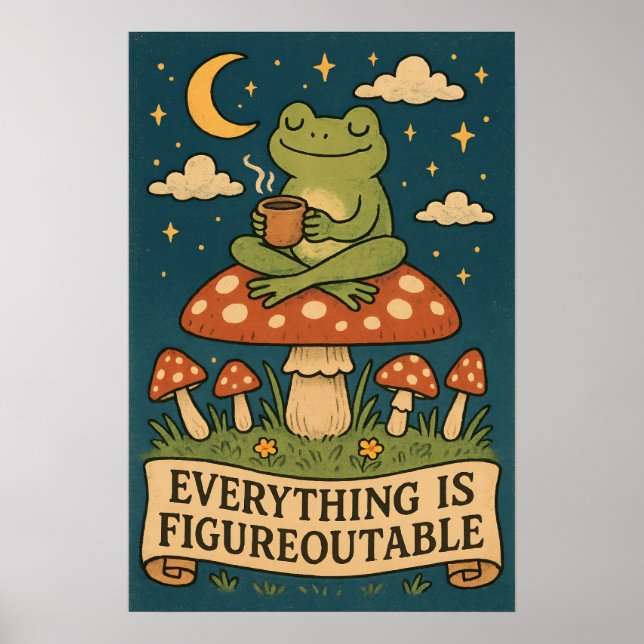 Everything is Figureoutable Frog Poster (Front)