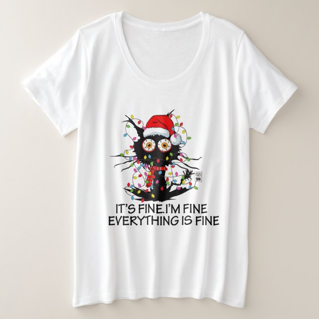Everything Is Fine! Plus-Size Shirt (Design Front)