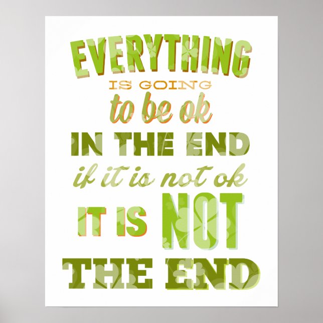 Everything is going to be ok Inspirational Poster (Front)
