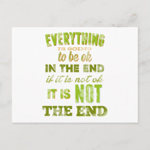 Everything is going to be ok. postcard