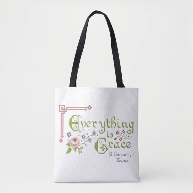 Everything is Grace St. Therese Tote no Logo Bag (Front)