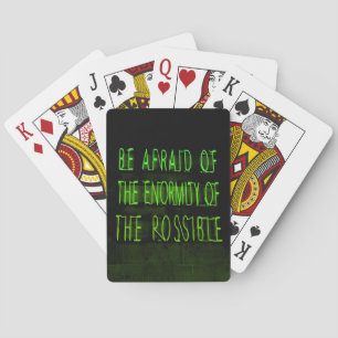 Everything is Possible Green Neon Playing Cards