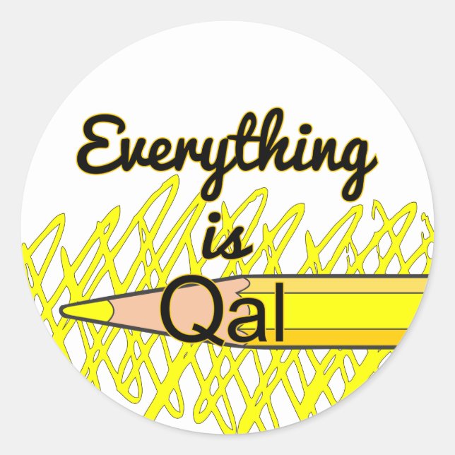 Everything is Quaternary Alluvium- Funny Geology Classic Round Sticker (Front)