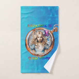 Everything is Queer Today - Alice in Wonderland  Bath Towel Set