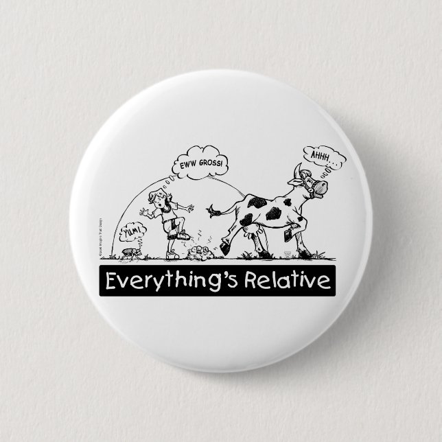 Everything is Relative 6 Cm Round Badge (Front)