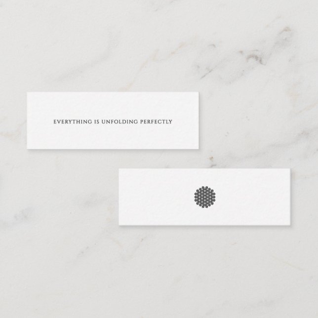 Everything is Unfolding Perfectly Mini Affirmation Loyalty Card (Front/Back)