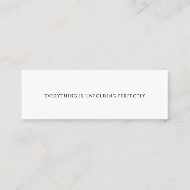 Everything is Unfolding Perfectly Mini Affirmation Loyalty Card (Front)