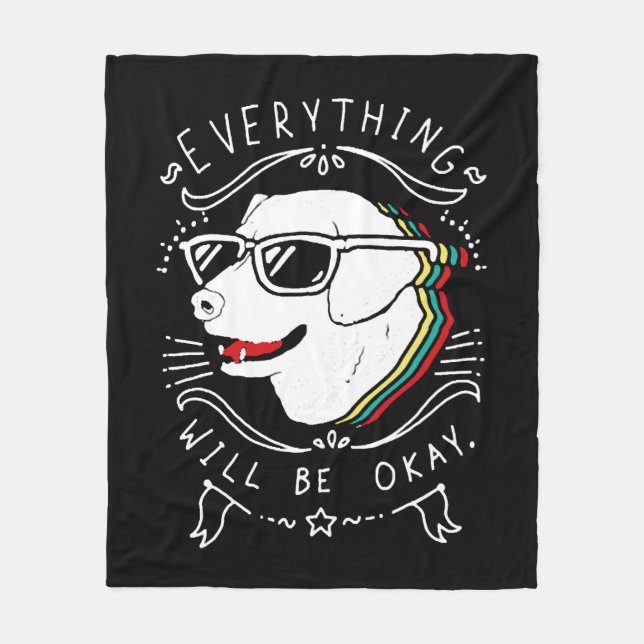 Everything Okay Fleece Blanket (Front)