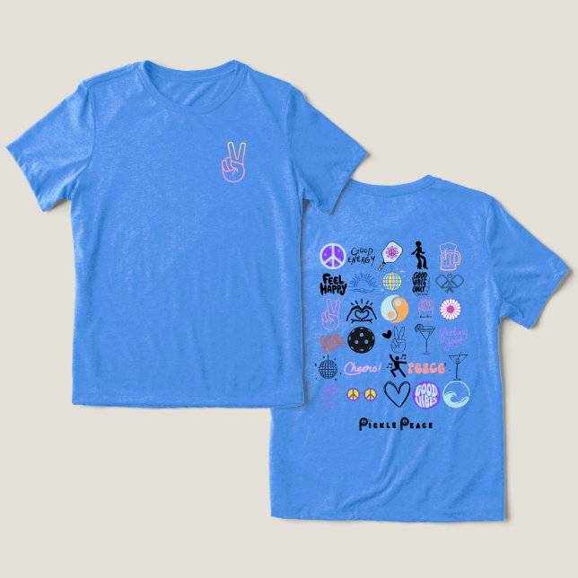 everything pickle blue Tri-Blend shirt (Design Front & Back)