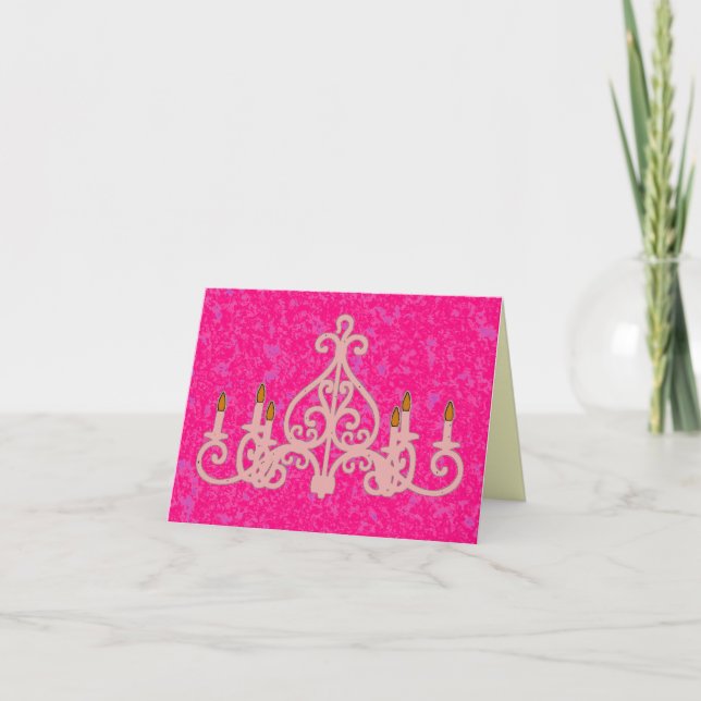 Everything Pink Chandelier ~ Card / Invitations (Front)