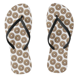 Everything Poppy Sesame Seed Bagel Breakfast Food Jandals