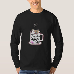 Everything Starts With A Coffee A Persian Cat T-Shirt