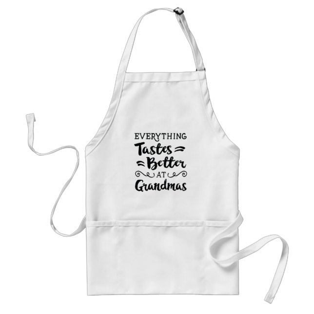 Everything Tastes Better At Grandmas Standard Apron (Front)
