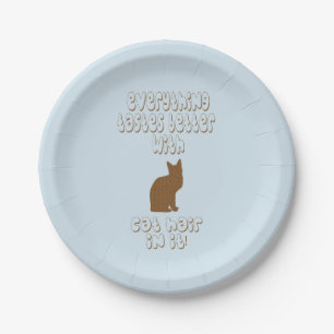 Everything Tastes Better With Cat Hair In It! Paper Plate