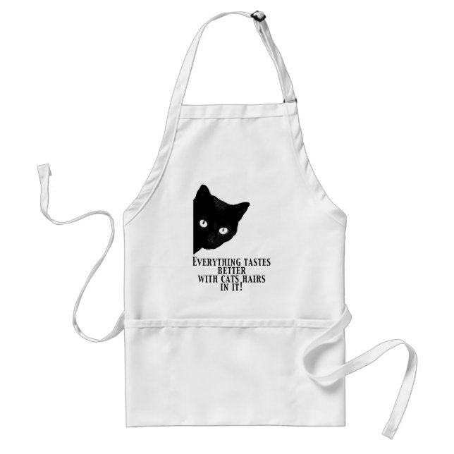 Everything tastes better with cat hairs in it standard apron (Front)