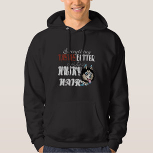 Everything Tastes Better With Husky Hair     Hoodie
