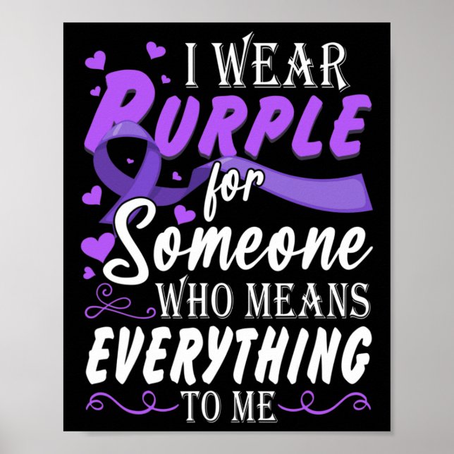 Everything To Me Epilepsy Day Purple Ribbon Epilep Poster (Front)
