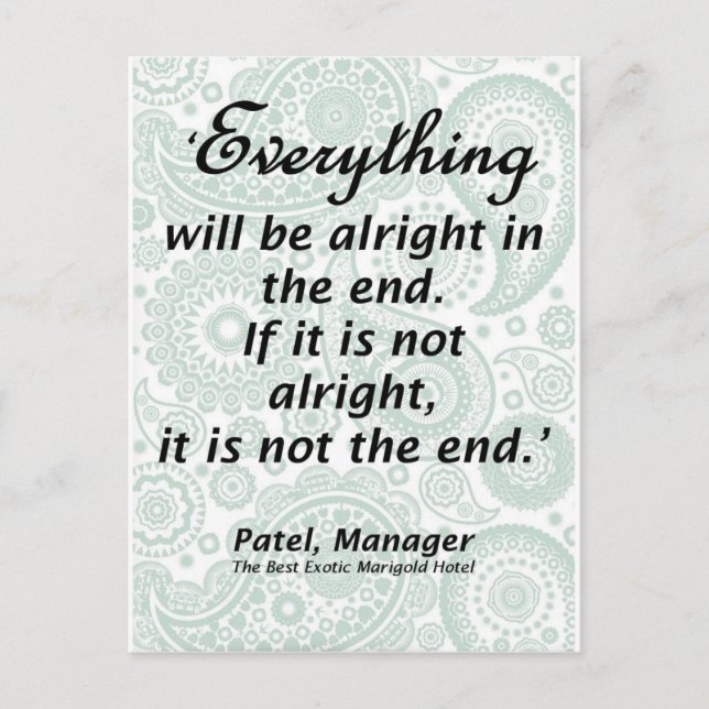 Everything will be alright in the end Postcard (Front)