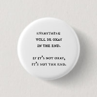 Everything will be OK Inspirational Button