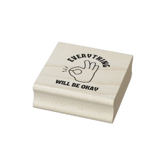 Everything will be okay rubber stamp