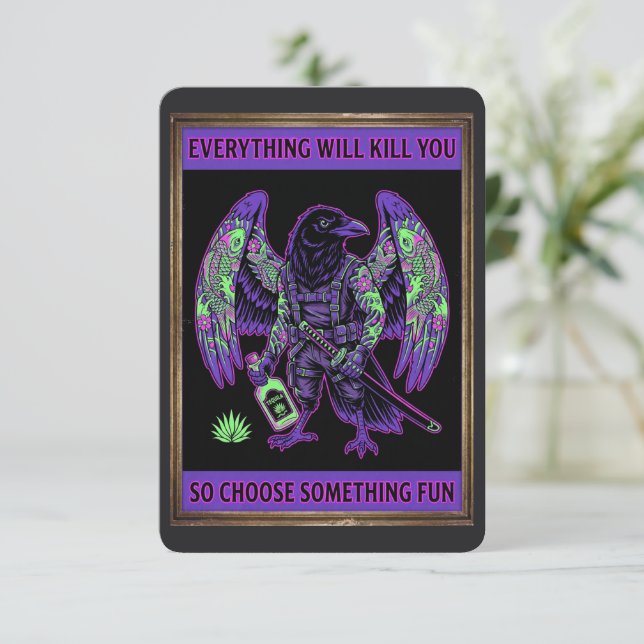 Everything Will Kill You Eagle Postcard - Dark Hum (Standing Front)