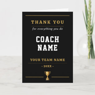 Everything You Do Trophy Coach Name Thank You Card