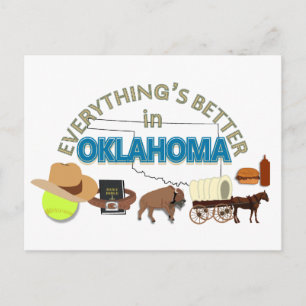Everything's Better in Oklahoma Postcard