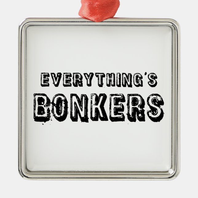 Everything's Bonkers Metal Tree Decoration (Front)