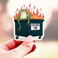Everything's Fine Frog Dumpster Fire Vinyl