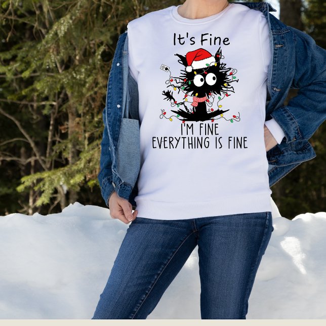 Everything's Fine Funny | Funny Christmas Holiday Sweatshirt (Creator Uploaded)