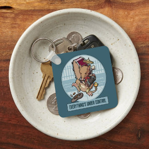 Everything's Under Control Bandicoot One Man Band Key Ring