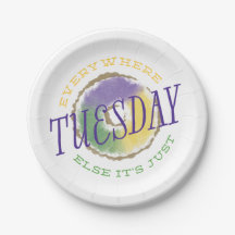 Everywhere Else Mardi Gras Paper Plates