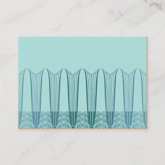 EVE'S BALCONY, Art Deco Ironwork in Aqua and Teal Business Card