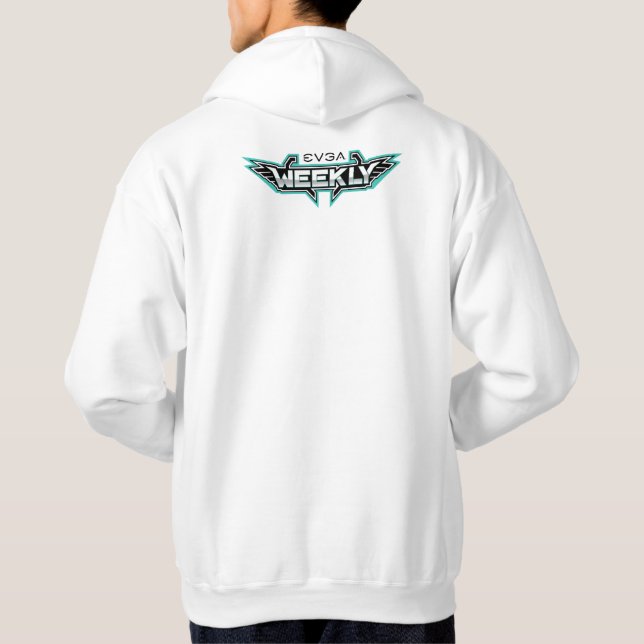 EVGA Weekly Zip Up Hoodie (White) (Back)