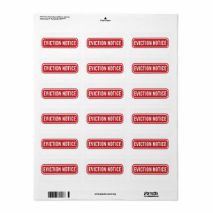 Eviction Notice Office Label
