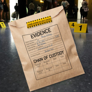 Evidence chain of custody crime game role play  fa favour bags